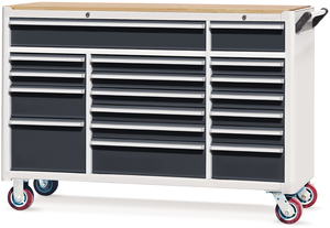 Méthode de rangement ROCKBEN Établi industriel multi-tiroirs robuste avec planche suspendue pour atelier - Product Image 3