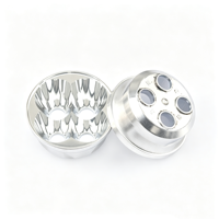 Réflecteur LED en aluminium AL6063 à 4 lampes, usiné CNC, revêtement PVD pour phares de moto et lampes tactiques