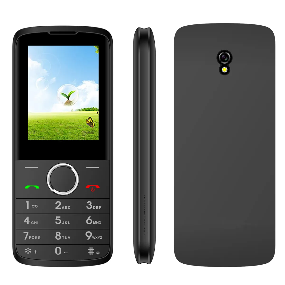 2021 son T107 yonga seti özellikli telefonlar 4g süper ince cep telefon, destek harici güç pil