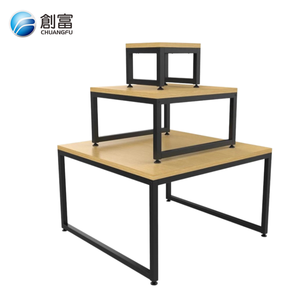 Customize Heavy-Duty Supermarket Rack Wood &amp; Steel Promotion Stand <strong>Display</strong> Table For Efficient Supermarket Shelves - Product Image 3
