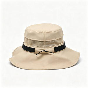 Chapeau Bob Beige Réglable à Large Bord pour Femme, Léger et Respirant, Idéal pour la Randonnée, le Camping et les Voyages - Product Image 3