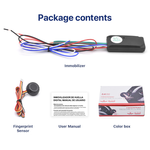 Sistema de Seguridad <span class=keywords><strong>para</strong></span> Automóvil con Inmovilizador RFID de 2.4 GHz, Entrada sin Llave, Anti-robo, Bloqueo/Desbloqueo Automático del Motor, Huella Dactilar PKE - Product Image 4
