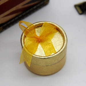 Vintage Elegance Multi-Color Mini Round Jewelry Travel <b>Box</b> Simple Style Portable Paper Ring Gift <b>Box</b> with Ribbon - Product Image 5