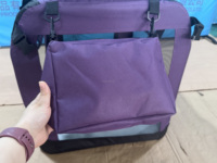 Sac de transport de luxe pour animaux de compagnie boîte de transport de voiture de voyage souple caisse en nylon polyester avec siège à motif solide pour chiens-par fabricant