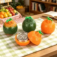 Creatieve Fruit Oranje Vorm Kruiden Grinder Draagbare Decoratieve Novelty Gadget Tabak Grinder Rookaccessoires