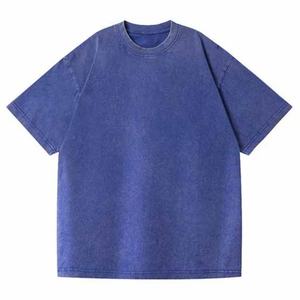 Fournisseur OEM, t-shirt pour homme en coton doux, lavage à l'acide, vintage, surdimensionné, vêtements de sport, logo et tissu personnalisés - Product Image 5