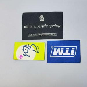 Free Sample LOGO Clothing Woven <b>Labels</b> Tag Customized Size Woven <b>Label</b> High Quality Garment Woven <b>Labels</b> - Product Image 1
