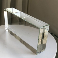 238*114*48mm Hot-Melt Fine Ground Six Côtés Clair Solide Cristal Verre Brique Bloc Bâtiment Mur Verre Bloc Maison Décoration