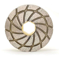 Roue de polissage diamantée en métal de 4 pouces JDK, roue de chanfreinage, meules de polissage pour pierre et granit
