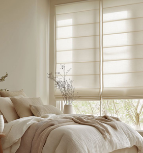 Mécanisme pour double télécommande romaine haute pvc motorisé lin rideaux de maison occultant Rode matériel Wifi stores romains pour fenêtres - Product Image 1