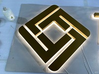 Enseigne personnalisée avec logo d'entreprise, lettres en métal 3D rétroéclairées par LED, étanches IP54, surface en acier inoxydable, pour la maison, l'extérieur, les devantures de magasins