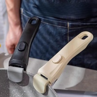 Ustensiles de cuisine de camping en plastique modernes avec poignée amovible résistante à la chaleur, poignée universelle détachable, casserole à lait, poêle à frire