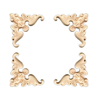 Applique sculptée en bois gravée, non peinte, style imitation antique, pour cadre de porte, décoration de meubles de maison