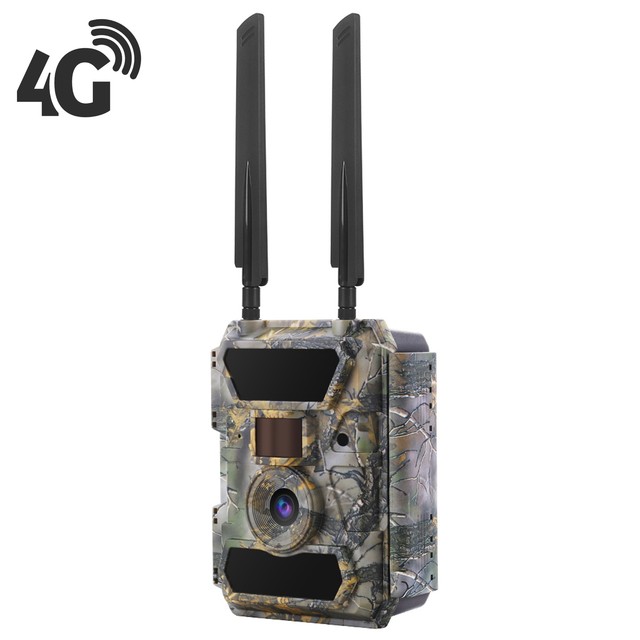 12MP 1080P 4G LTE Waterproof Weather-Resistant Solar Battery Powered Night Vision 65ft Range Outdoor Game Hunting Camera