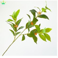 Kunstmatige groene takken Osmanthus bloemen planten bladeren groen decoratie voor vazen boeketten huis kantoor bruiloft feest decoratie
