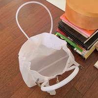 Bolso de TPU de Color Sólido Tipo Jelly para el Verano, Bolso de Mano para Computadora, Bolso de Hombro Mediano a la Moda para Mujer