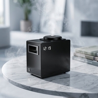 Diffuseur d'huiles essentielles aromathérapeutiques personnalisé, entièrement noir, collection hôtelière, avec application WIFI, en métal, pour machine à parfum