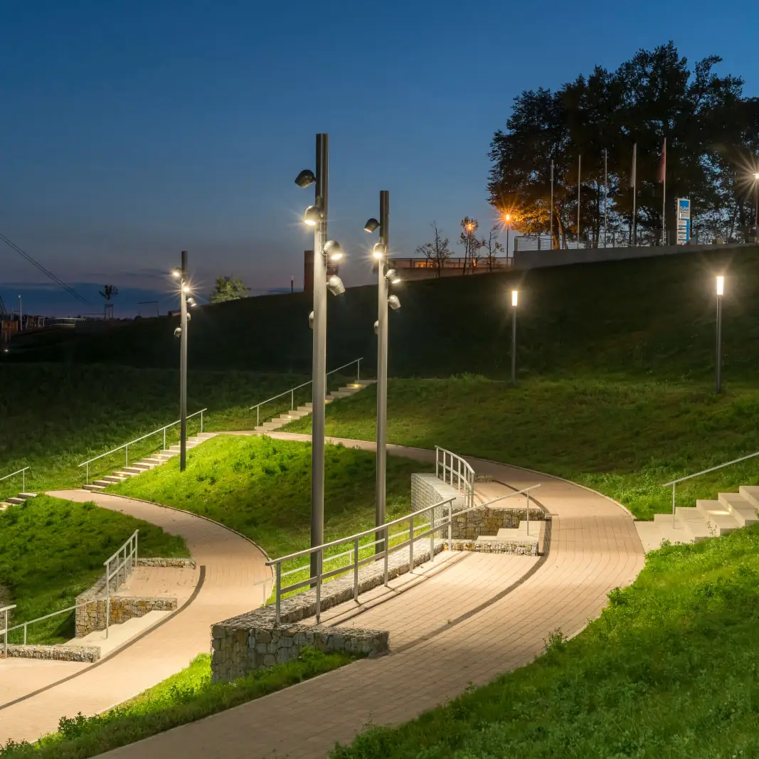 LED 포스트 탑 정원 빛 알루미늄 유리 야외 IP67 방수 높은 출력 36W 72W 10W 잔디 공원 풍경 블랙 AC 90 1KG 100