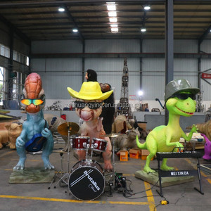 Yüksek kaliteli özelleştirilebilir Animatronic dinozor bant müzik aletleri dinozor oynayabilir - Product Image 1