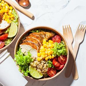Bán buôn dùng một lần Kraft Vòng Bát salad với nắp số lượng lớn Đảng cho nóng/lạnh thực phẩm để đi bao bì - Product Image 4