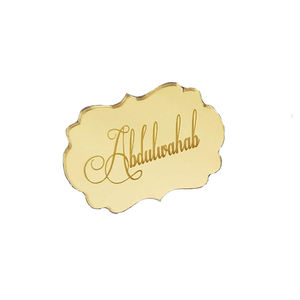 Personalizzabile in acrilico dorato targa nome del bambino personalizzato festa di nozze e Baby Shower <span class=keywords><strong>torta</strong></span> decorazione fornitura - Product Image 5
