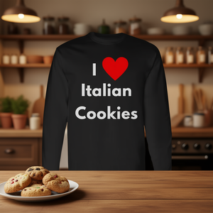 Camiseta de manga larga premium I Love Italian Cookies - Product Image 3