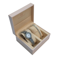 Boîte Cadeau de Luxe Carrée pour Montres et Bijoux, Étui en Papier Écologique Premium avec Coussin en Velours et Coque en Plastique