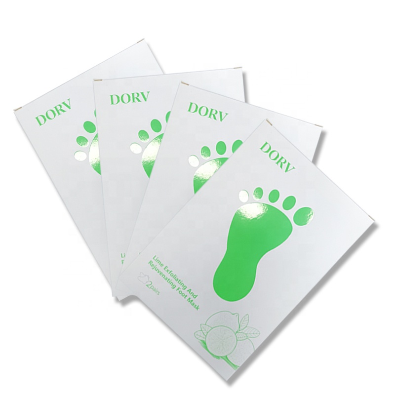 2 пары носков OBM Box с натуральным органическим лаймом, низкоэффективная отшелушивающая маска для ног