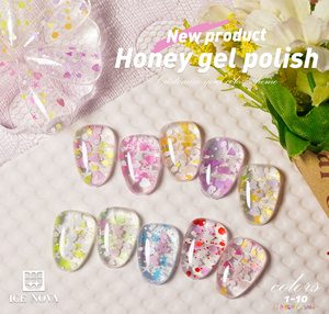 Esmalte <span class=keywords><strong>de</strong></span> Uñas <span class=keywords><strong>en</strong></span> Gel BD Honey, Brillante, con Diamantes, Fluorescente, Reflectante, para DIY, Venta al Por Mayor OEM - Product Image 3