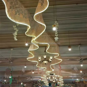 <span class=keywords><strong>Kit</strong></span> de drapage de <span class=keywords><strong>plafond</strong></span> en forme de S avec lumières LED pour <span class=keywords><strong>mariage</strong></span>, draperies blanches pour <span class=keywords><strong>plafond</strong></span> - Product Image 5