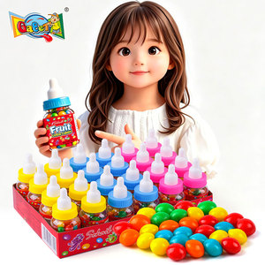 Caramelos Masticables Veganos con Sabor a Frutas Tipo Skittle-s en Botella de 35g para Distribución al por Mayor B2B - Product Image 1