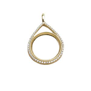 Pendentif en argent S925, perle de marbre de 17,5 mm, accessoires de bricolage, plateau vide, composants et trouvailles de bijoux semi-finis, article 5279 - Product Image 3