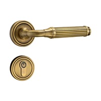 Poignée de porte moderne à verrouillage, en laiton, pour portes intérieures en bois d'appartement, chambre, hôtel, bureau, avec commande tactile, ambidextre