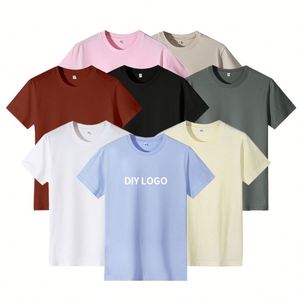 เสื้อยืดแขนสั้นผู้ชายแบบถักสั่งทำขายส่งปี 2024 พิมพ์ลายซิลค์สกรีน ทรงโอเวอร์ไซส์ น้ำหนัก 180 กรัม - Product Image 2
