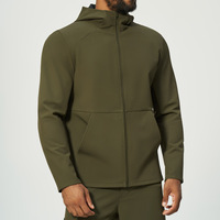 Veste d'hiver pour homme, doublée de polaire, imperméable, à capuche, en nylon et élasthanne, chaude, unie, personnalisable avec logo, veste de sport