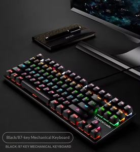 Clavier mécanique rose mignon pour fille, 87 touches, axe bleu, chocolat, pour le bureau, la saisie et les jeux - Product Image 5