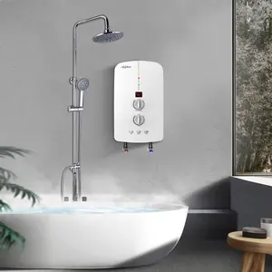 Hotel schnelle Heizung Niedriger Wasserdruck sicher 5400W heiße elektrische Dusch heizung mit Pumpe für WC-Warmwasser bereiter