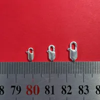 StarPaGo FK001 – Fermoirs carrés multi-tailles en argent sterling 925 massif, crochets connecteurs pour la fabrication de bijoux DIY (colliers, bracelets)