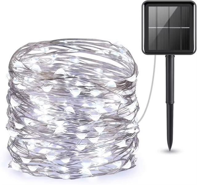 Home Outdoor Waterproof Wedding Christmas Holiday Tree Garland Decoration Lighting Led Rgb Solar Wire Copper Fairy String Lights