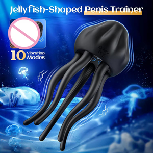 Jellyfish Glans Trainer Silicone 10 <b>Vibration</b> Modes Glans Stimulation Exercise Sensitivity Masturbator <b>Vibrator</b> Sex Toys for Men - Product Image 2