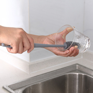 Silicone Cup Brush Long Handle For Kitchen Cleaning Teapot <b>Teacup</b> Baby Bottle - Product Image 2