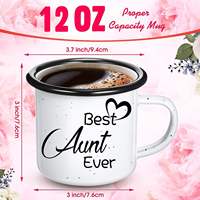 Mug en émail personnalisé avec bord roulé, disponible en 4oz, 6oz, 8oz, 9oz, 10oz, promotionnel et par sublimation