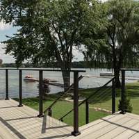 Balustrade extérieure en câble d'acier inoxydable pour terrasse