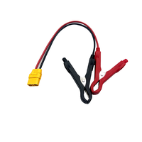 Câble de démarrage rapide XT90 vers borne de batterie à courant élevé pour démarrage d'urgence automobile, compatible avec les systèmes solaires et les modèles RC