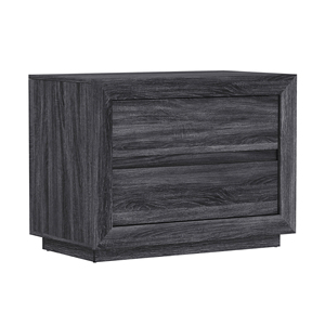 Comodino con finitura in legno grigio antracite, mobiletto contenitore per camera da letto - Product Image 3