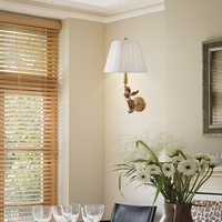 Lampe simple en laiton massif au style européen, luminaire décoratif d'intérieur français, Angle d'éclairage pour chambre à coucher
