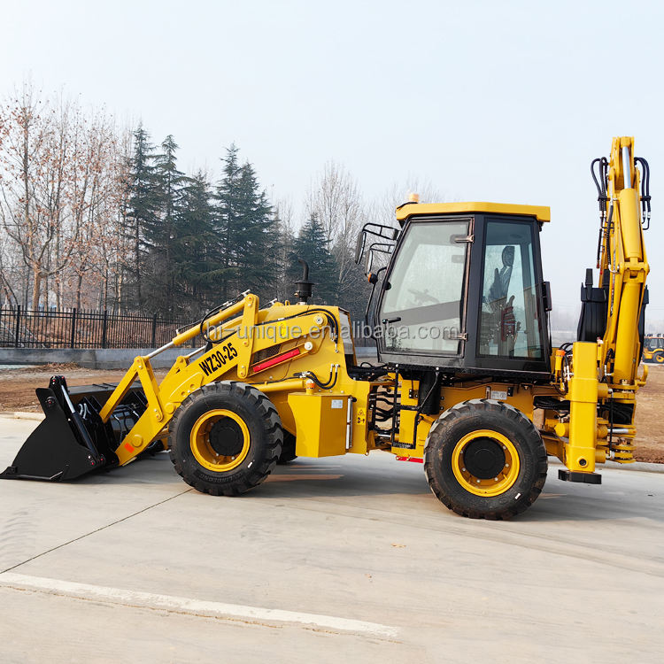 4x4 Wheel Loader Backhoe Loader - 5 Ton Hydraulic Earth-Moving ...