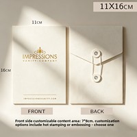 Enveloppe en papier coton personnalisée Mochi avec fermeture à cordon et bouton, impression typographique et gaufrage, pour invitation de mariage, carte de fête, emballage cadeau