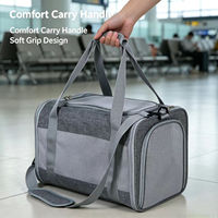 Sac de transport souple pour animaux de compagnie approuvé par les compagnies aériennes, pliable, respirant, en maille, pour chiens, chats, chiots et chatons, pour les voyages en avion et en voiture