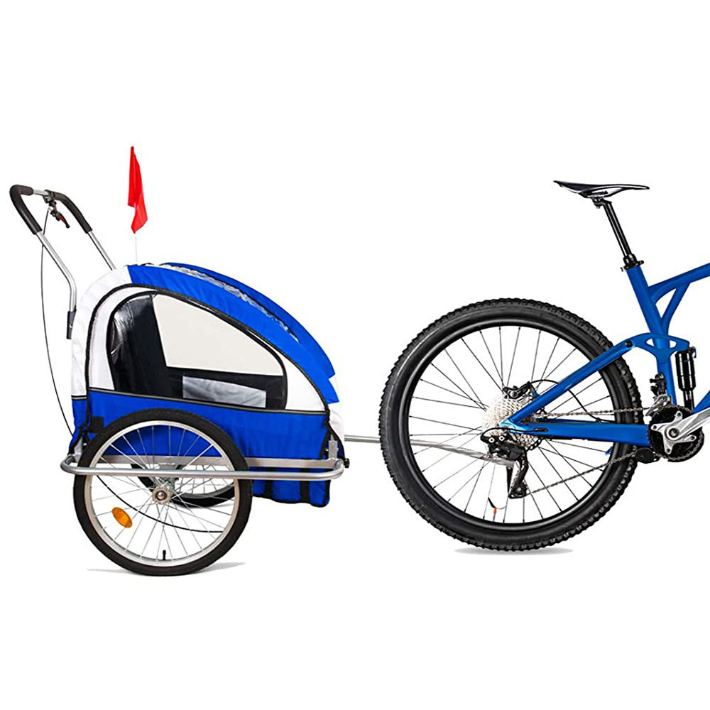 Homcom Passeggino Porta Bimbi Bici Barra Rimorchio Bici Porta